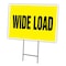 Signmission Wide Load Yard Sign & Stake outdoor plastic coroplast window, C-2436 Wide Load C-2436 Wide Load - alternate 1